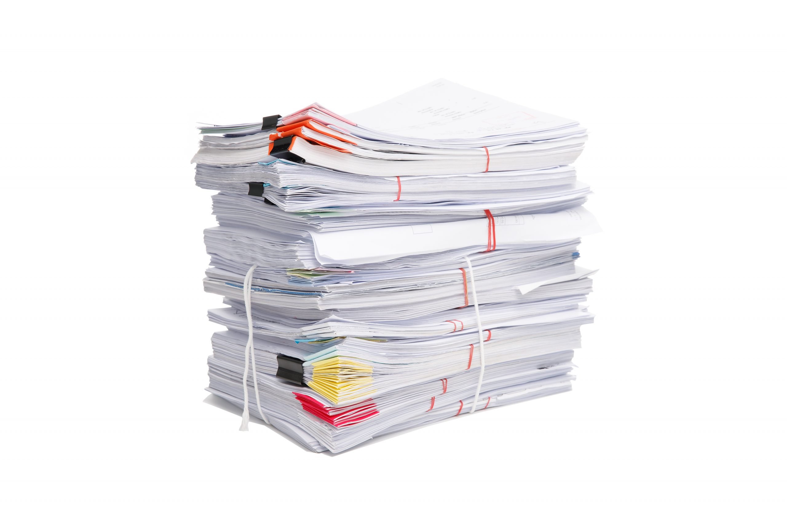 Stack of business papers