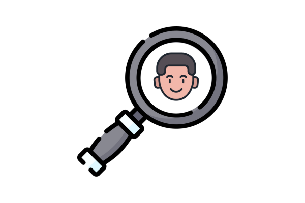 Magnifying glass with avatar